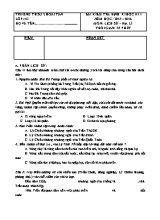 Đề kiểm tra định kỳ học kỳ I môn Lịch sử, Địa lý Khối 4 - Năm học 2015-2016 - Trường TH Số 2 Hoài Tân